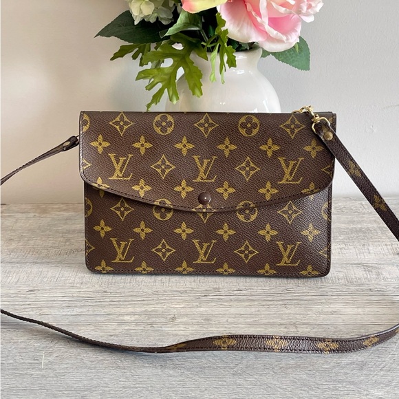 SOLD❌Authentic LOUIS VUITTON Monogram Double Rabat Shoulder bag/ Pochette - Picture 3 of 15